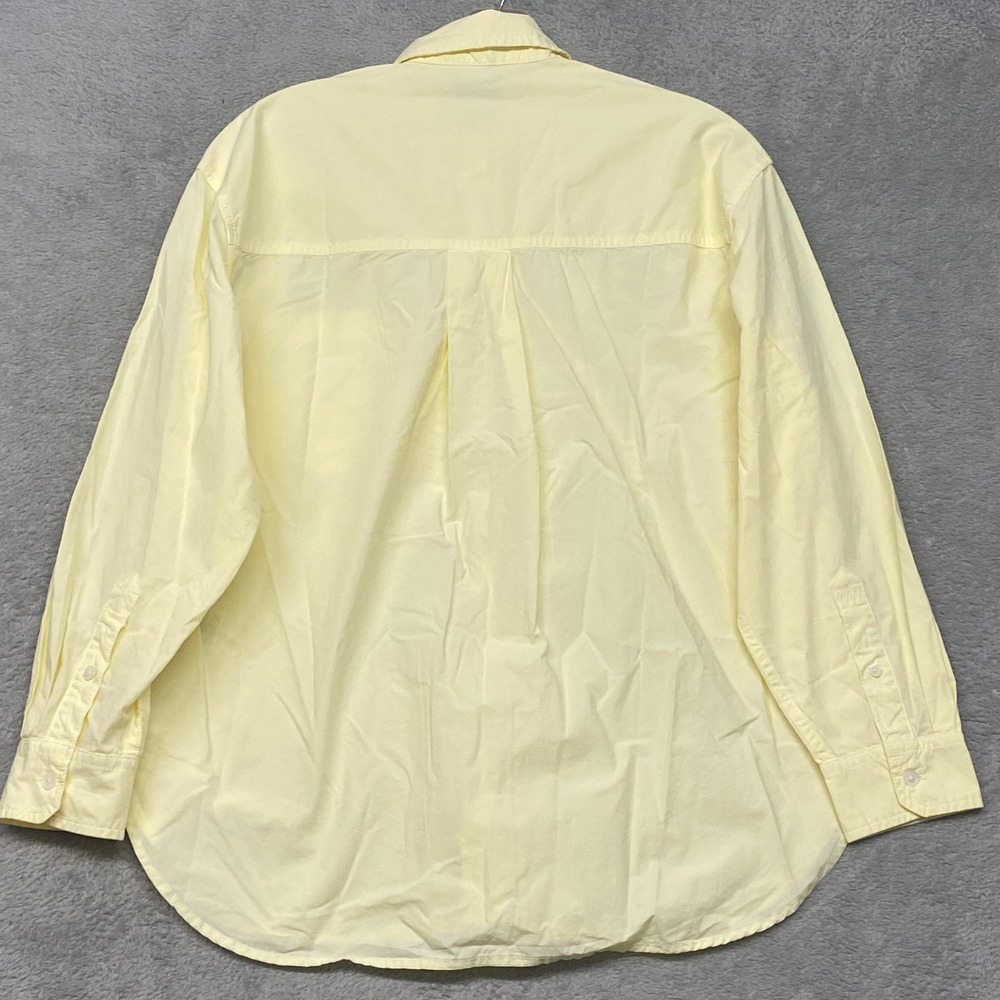 Madewell Shirt Womens Small Sheer Pineapple Yellow Easy Button Down Poplin NY392 - Picture 8 of 9